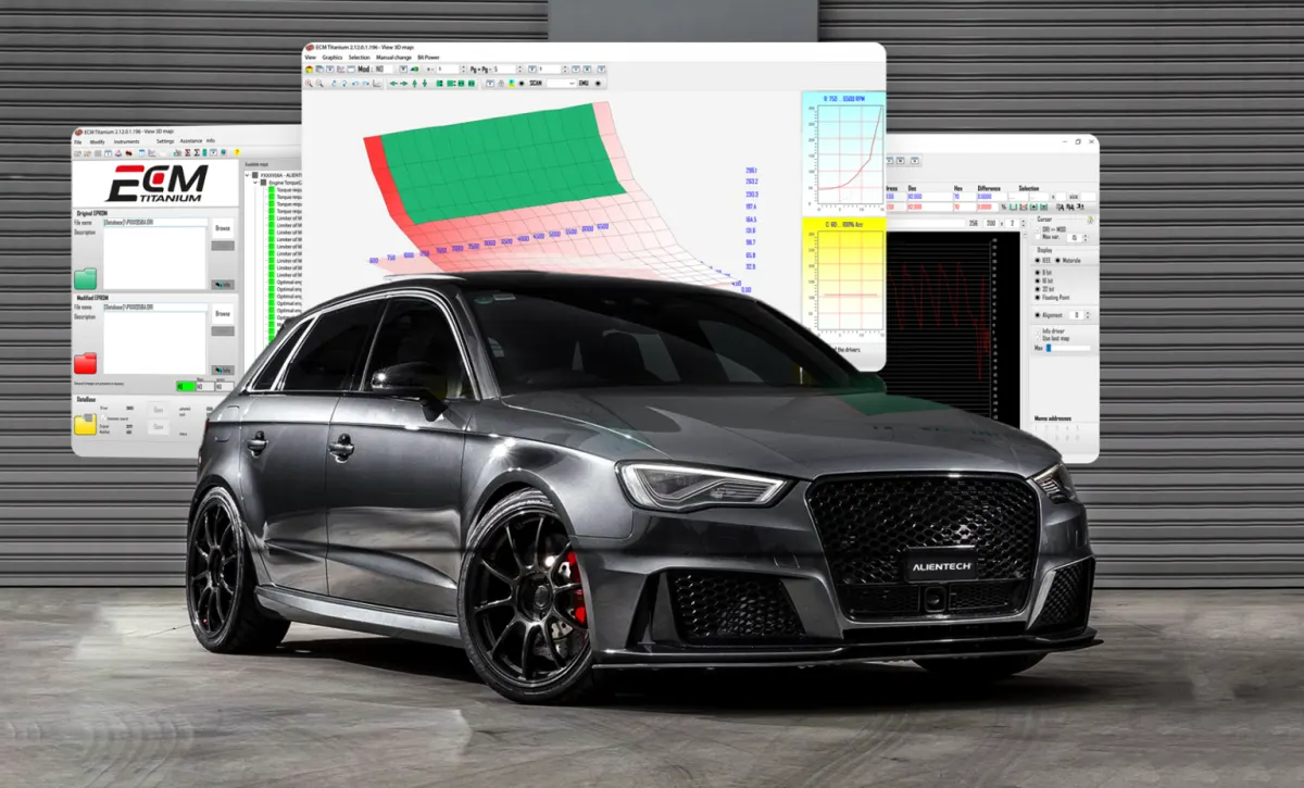 ECM Titanium: Kennfeld-Bearbeitung in 2D- und 3D-Ansicht