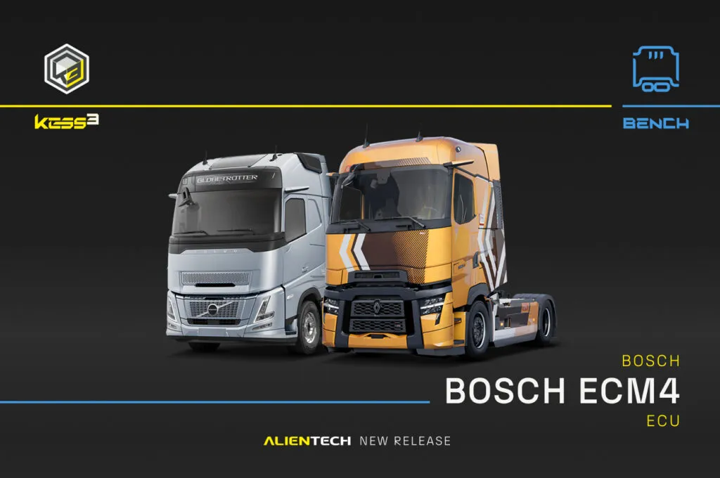 Neues BENCH-Protokoll für Bosch ECM4 Steuergeräte: Renault, Volvo und Mack LKW.